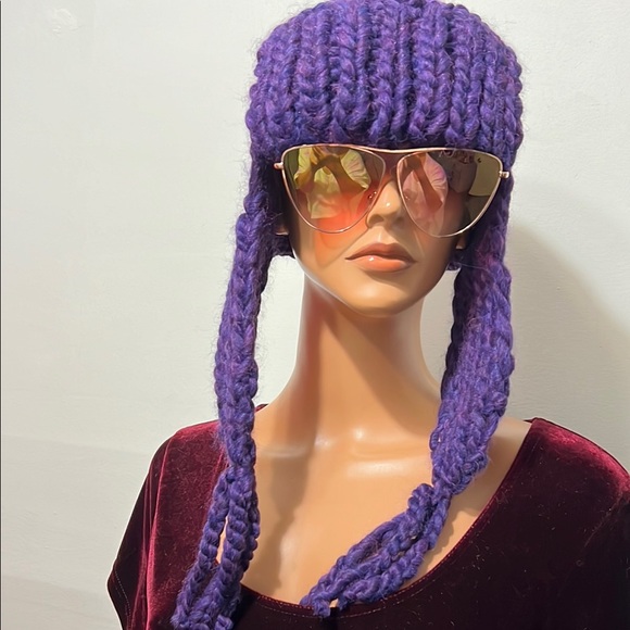 Chunky Purple Knit Balaclava main image 7